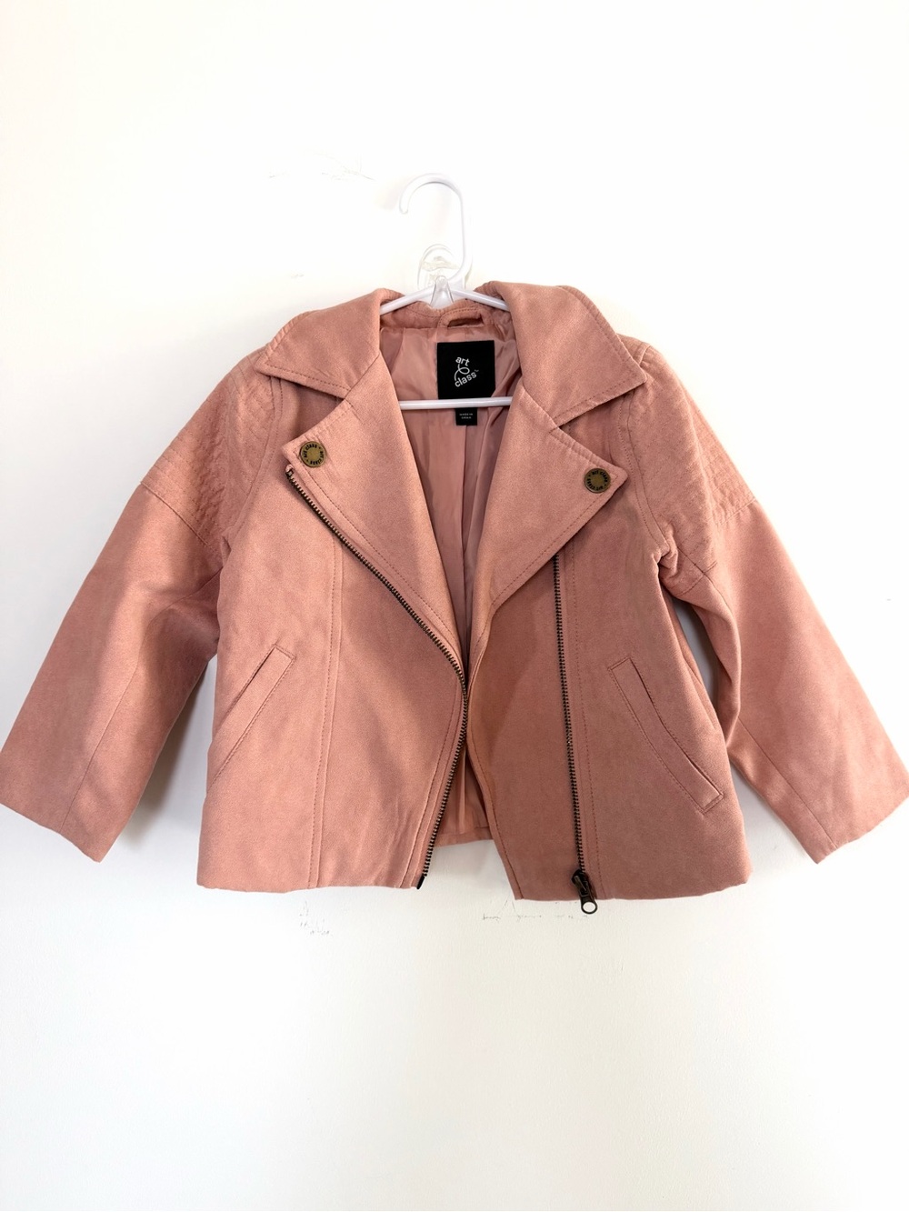 Dusty Rose Moto Jacket for Girls